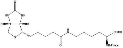 Fmoc-Lys(Biotina)-OH